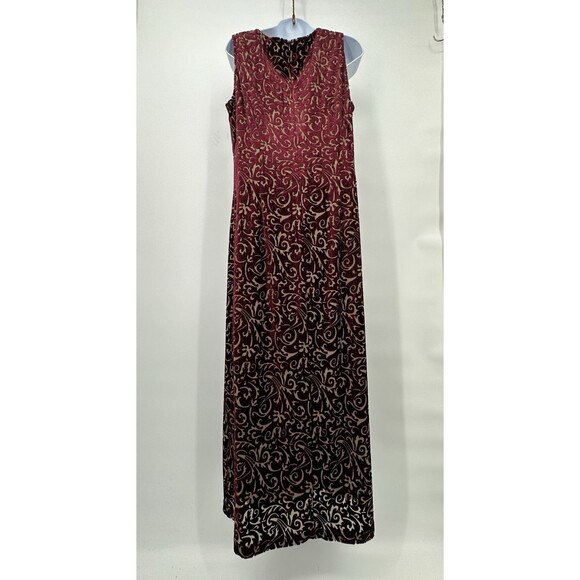 Ci Sono Size‎ M/L Crush Velvet  Burgundy Attached  Jacket Formal Holiday Dress - Picture 3 of 11